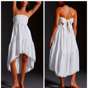 Anthropologie mauve high low dress